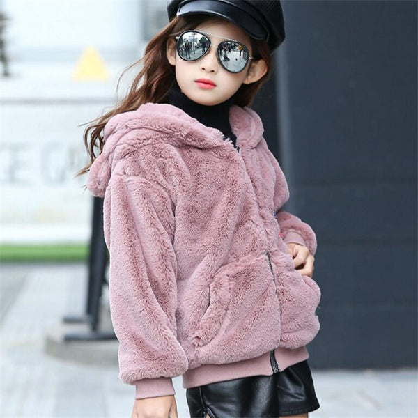 Rabbit Fur Girl Jacket