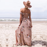 Boho off shoulder long dresses
