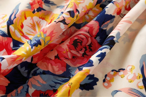 Floral Print Chiffon Summer Dress