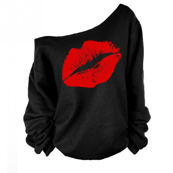 Women Hot Lip Blouse